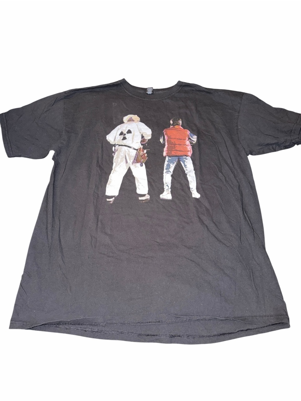 Black Graphic Back-To-The-Future Inspired Tee